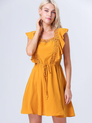 Moss Rose Babydoll Mini Dress
